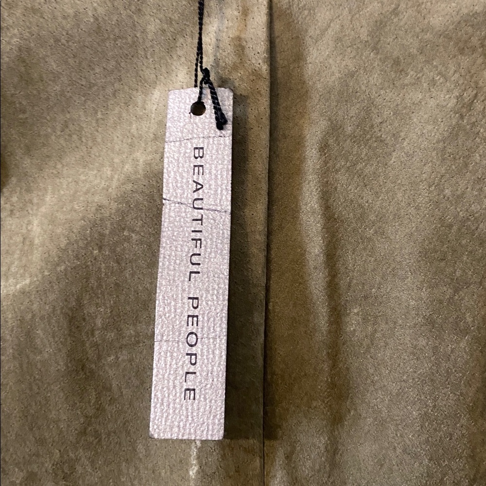 Beautiful People Stylish Olive color Women’s suede pants inseam 28” waist 28” - Picture 3 of 8